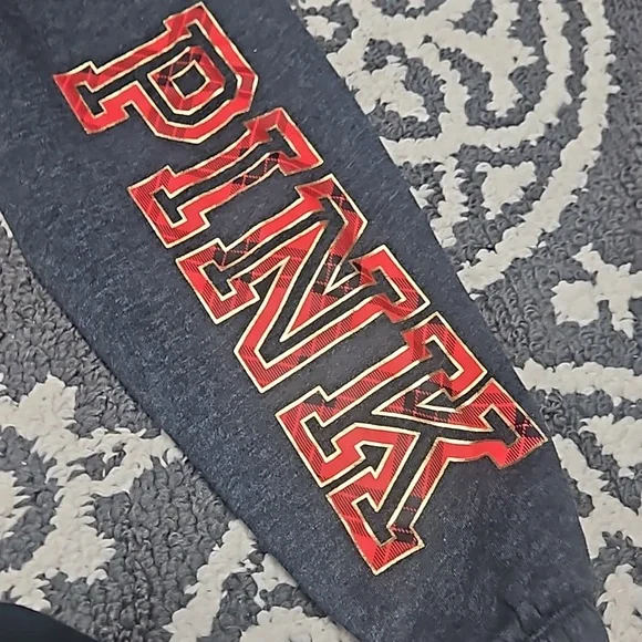 PINK xs sweatpants n matching zipper up hoodie - Picture 2 of 8